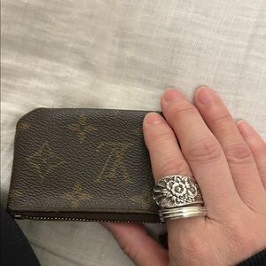 Vintage silver plated spoon spiral ring